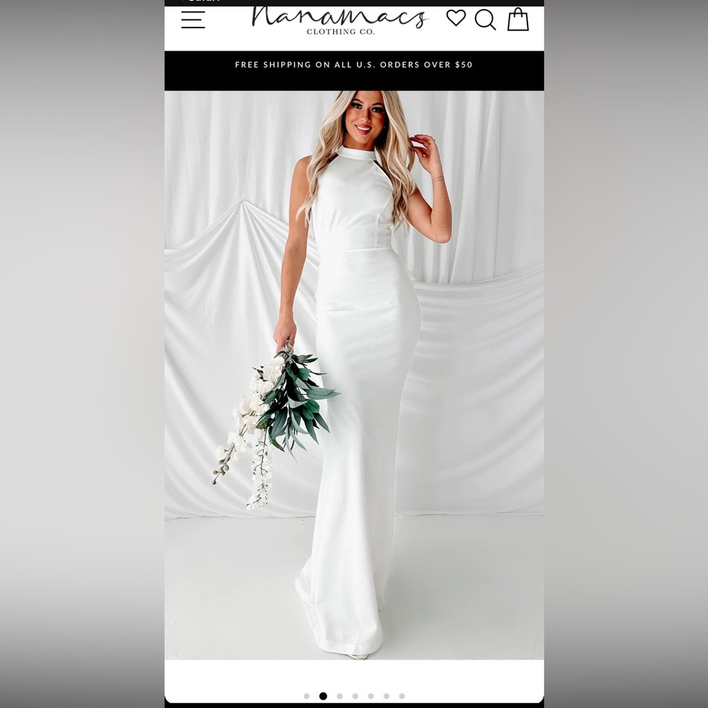 Nanamacs Glitter Backless Gown